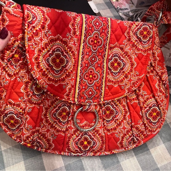 Vera Bradley paprika pattern saddle up crossbody bag LIKE NEW - Picture 5 of 15